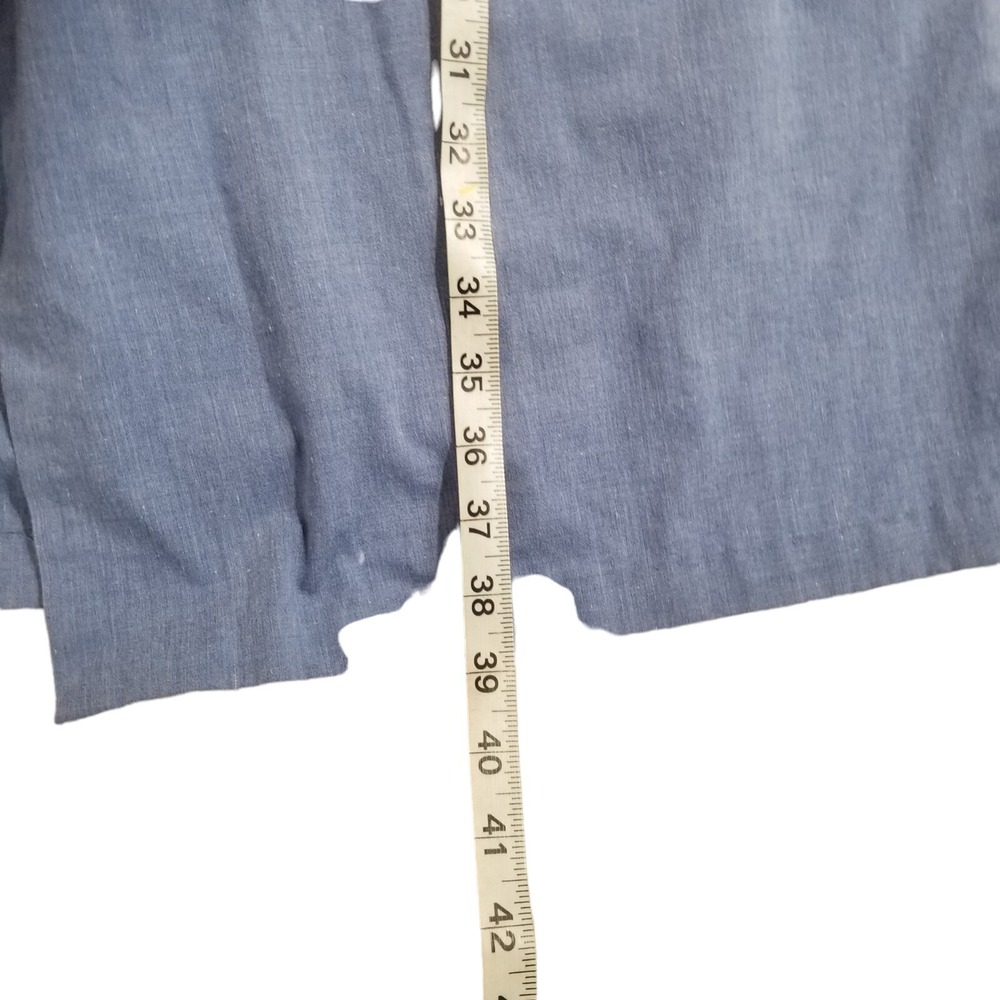 Smart Time Vtg House Dress 1X Mumu Full Zip Pockets Embroidered Lounge Duster - Picture 3 of 10